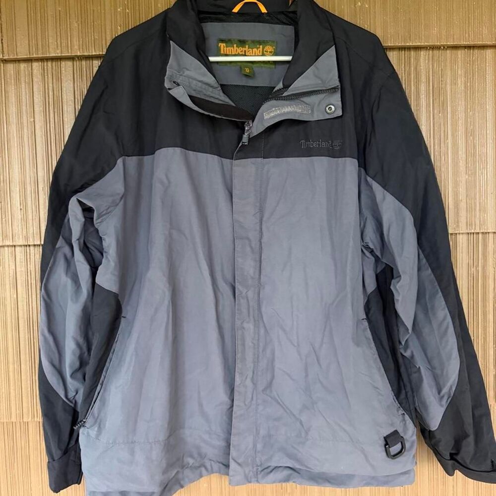 Timberland Men's Grey and Blue Jacket